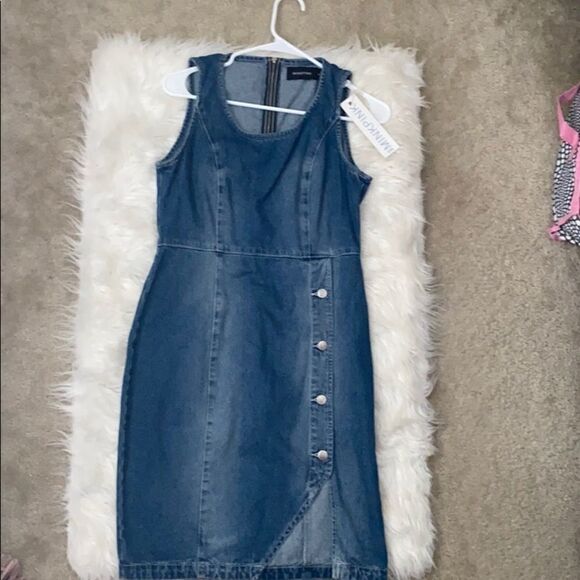 MinkPink Got the Blues Denim Mini Dress - Picture 4 of 6